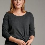 CAbi  Charcoal Grey ATC Crossback Sweatshirt Long Sleeve Sporty TShirt Size L Photo 6