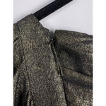 J. Mendel Paris Metallic Ruched Lamé Mini Dress Gold Bronze Size 6 Photo 7