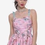 Hell Bunny Pink & Blue Cherry Blossom Dress S Photo 2