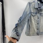BP  stone washed ruffle sleeve western feminine denim jacket size S NFR Photo 6