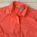 White Stag Women’s XL 16 Coral Salmon Pink Button Up Collared Shirt Short Sleeves  Large Photo 1