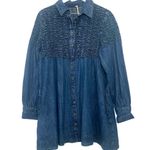Free People Denim Blue Cotton Find Me Now Mini Dress Size S Photo 0