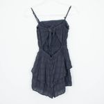 American Eagle Womens Tiered Open Back Romper Size XS Gray Sleeveless Coquette Photo 7