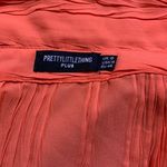 Pretty Little Thing Pretty Little Things Orange Textured Gathered Maxi Shirt Dress size 14 Photo 3
