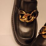 Free People  Lyra Link Loafer Mules Women’s Black & Gold Chain Size 9.5 /40 Photo 7