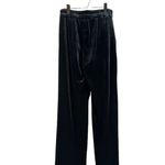 ZARA Black Velour Drawstring Waist Wide Leg Lounge Casual Pants Women Sz S Photo 1