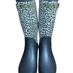 Vera Bradley  Womens Black Rubber Animal Print Camocat Tall Rain Boots Size 8 Photo 5