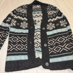 Vintage Winter Sweater Cardigan Gray Size M Photo 0