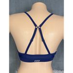 Lorna Jane New Uniquely Bikini Top Size Small Padded Navy Blue Crochet Smiley Photo 4