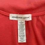 Ambiance apparel sheer bodysuit Button Clasp Down size large Coral sleeveless Photo 7