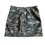 Free People  Camo Print Mini Skirt Casual Streetwear Fall Cotton Size 8 Women's Photo 4