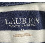 Ralph Lauren Lauren Navy White Striped V Neck T Shirt Dress Size Medium Photo 3