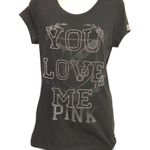 Victoria's Secret Victoria Secrets Pink Graphic Tee Crewneck Tee Black M Photo 2
