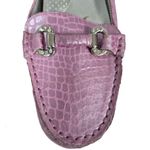 White Mountain  Lavender Pink Metallic Embossed Croc Driving Loafers Sz 9 NWOT Photo 2
