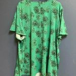 Lane Bryant WO SIZE 26/28 SHORT SLEEVE SOFT FLOWY TOP KELLY GREEN GEO DESIGN Photo 9