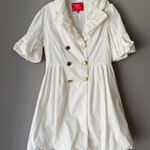 M2M sz 8 or L cream button down 100% cotton short sleeve fairy Coat Size L Photo 0