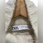 ZARA Cream Turtleneck Cable Knit Arm Sweater M-L Photo 9