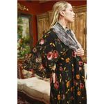 NWT New Aratta Charlene Kimono Dress M Black Floral Sequin MSRP $222 Size M Photo 7