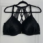 Cacique Shimmer Black Lace Strappy Front-Close Boost Plunge Bra Sz 44DD Photo 13