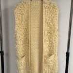 Tularosa Cream Shaggy Sleeveless Sweater Vest Duster Size S Photo 0