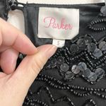 Parker  Size S Black Silk Dress Beaded Prom Party Dress Photo 2