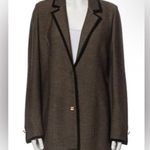 St. John  Collection tweed pattern black trimmed blazer Sz 8 Photo 1