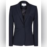 Reiss Indi Textured Tailored Jacket In Navy Size 0 Photo 8