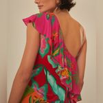 Farm Rio Mixed Flowery Ruffle One Shoulder Dress - multi - large *IR* $320 MSRP Photo 11