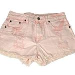 Forever 21 Midrise Distressed Cutoff Jean Shorts Pink Size 25 Photo 0