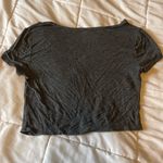 Nordstrom Dark gray keyhole crop top Photo 1