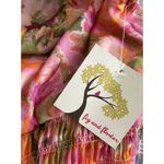 New Anthropologie Fig & Flower Floral Boho Hi Lo Chiffon LS Dress Lined Large Pink Photo 5