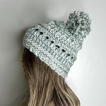 Target Teal White Knitted Winter Pom Pom Hat Photo 0