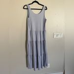 J.Crew Broken-In Jersey Tiered Maxi Dress periwinkle size small Photo 9