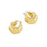 J.Crew Lightweight sculpted hoop earrings in Burnished Gold BN309 Photo 0