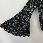 Free People  She’s Dainty Bodysuit in Night Combo Flare Sleeves Size Medium Photo 8