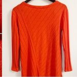 Anthropologie Maeve Asymmetrical Ribbed Knit Sweater Tunic Orange Size XS Photo 4