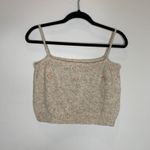 Listicle  Tan Rosette Floral Embroidery Sz Large Sweater Camisole Photo 4