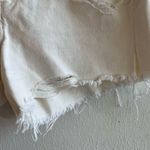 We The Free Shorts Bright White Distressed High Rise Waist Denim Jean Sz 28 EUC Photo 6