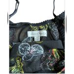 Honey Punch Sheer Mesh Floral Embroidered Bodysuit black size M Photo 2