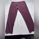 Eileen Fisher  Maroon Velveteen Pants Photo 6