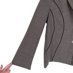 Disturbia Cointrelle Herringbone Piped Blazer size 16 Long Sleeve NWT Collared Gray Photo 6