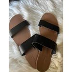 J.Crew  Black Leather Double Strap Sandals Photo 3