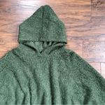 Michael Stars  • green fuzzy knit poncho cape hooded sweater soft asymmetrical Photo 3