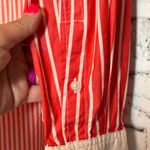 Gap  Coral and off White Casual Button Down striped‎ Shirt size medium Photo 3
