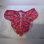 a.n.a  Orange/Red Duster Coverup beach resort pool, lightweight plus size SM floral Photo 2