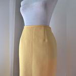 Le Suit Vintage ‘00s  Yellow Textured Pencil Midi Skirt Photo 3