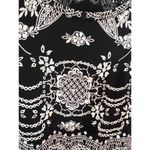 Bila Tank Top S Black Floral Paisley Sequin Boho Peasant Ruffle Photo 4
