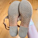 Lauren Ralph Lauren Ellington Nappa Leather Sandals 9.5 Casual Leather Flip Flop Brown Photo 4