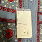 MAISON HOTEL NWT Ninette Navajo Blouse In Bleu Simple In Blue Size Large Photo 8