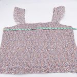 Old Navy Fitted Ruffle Smocked Top Pink Ditsy Floral Print Cotton Plus Size 3X Photo 7